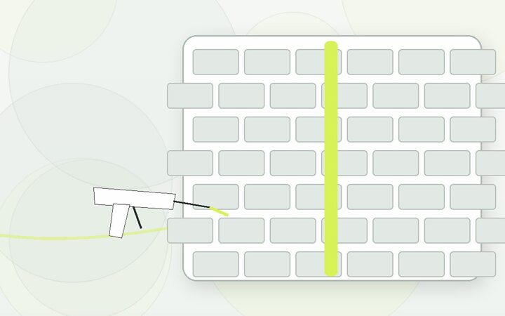 Illustration af fugearbejde på en facade